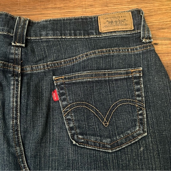 Levis Denim Skirt Midi Modest Womens 6 Blue Jean Western Vintage 90's Y2K Boho - Picture 3 of 6